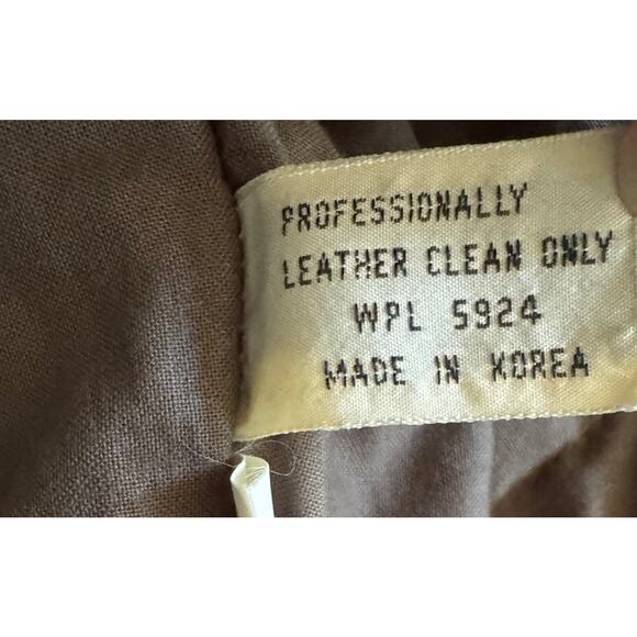 New Zealand Mens XL Leather Bomber Cooper Collections X Large Flaws Tan READ - Picture 8 of 10